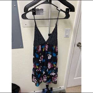 Forever 21 black floral cami dress size small